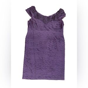Adrianna Papell Lavender Textured Mini Dress